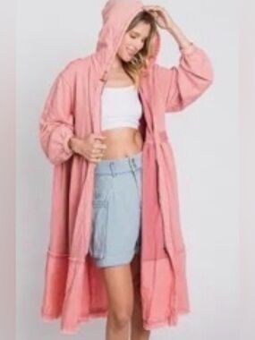 oli & hali pink sweatshirt zip up dress